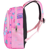 Mochila Pequena Color Rosa Con Dibujo De Unicornio