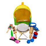 Kit Bandinha Com 10 Instrumentos Infantil + Mochila - Phx
