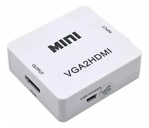 Adaptador Convertidor Vga A Hdmi 1080p Audio Video Vga2hdmi