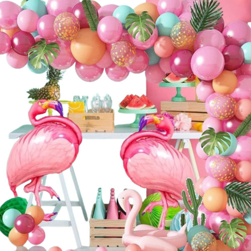Globos Decoración Fiesta Playa Kit **beach Party Flamingos**