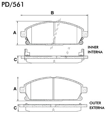 Pastilla De Freno Nissan Quest/x-trail/ 2.5l Foto 2