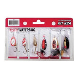 Kit 6 Cucharas Giratorias Waterdog K2a Spinning Mosca Trucha