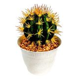 Vaso Cactos Artificial Médio Suculentas Cactus Verdes  