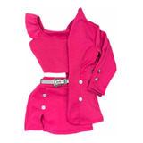 Conjunto De Menina Blazer Cropped Saia Novidade Mini Diva 