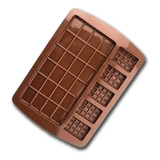 Molde Silicón Tablilla De Chocolate Grande Y Chicas Tableta