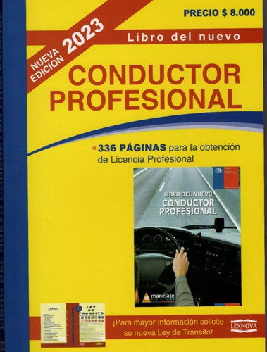 Conductor Profesional, De Aset. Serie Español Editorial Ediciónes Genesis, Tapa Blanda, Edición Fisico En Español, 2023