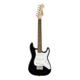 Guitarra Eléctrica Infantil Squier By Fender Mini Stratocaster De Álamo Black Brillante Con Diapasón De Laurel Indio