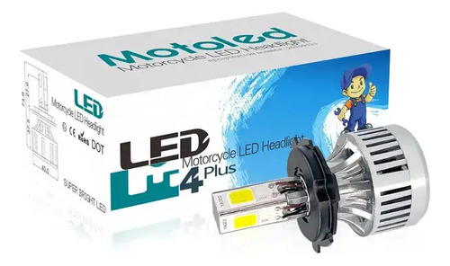 Bombillo Led H4 Motoled 4 Caras 6.000 Lm Ac / Dc