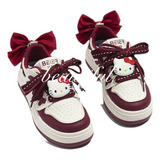 Lindos Zapatos Blancos De Hello Kitty Para Mujer, Zapatos De