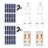 Lámpara Solar Y Temporizador Led De Emergencia Para Interior