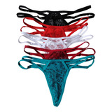 Set X5 Panty Femenino Tipo Hilo Sexy Graduable En Encaje 