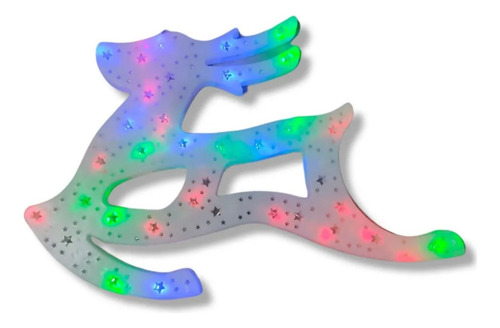 Reno Luminoso De Navidad Luces Led Multicolor Figura Led