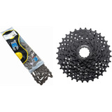 Kit Relação Cassete Com Corrente 8v Bike Mtb Speed Index