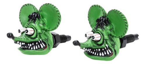 Parafuso Placa Mooneyes Rat Fink Verde - Restaurakar