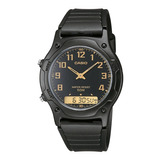 Reloj Casio Aw-49h-1bvdf En Resina Hombre Color De La Correa Negro Color Del Fondo Negro