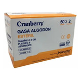 Gasa Algodón Esteril Cranberry 5x5 Caja 50 Sobres