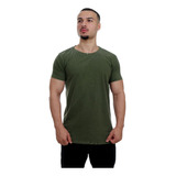 Camiseta Básica Masculina Algodão Owl Verde Militar