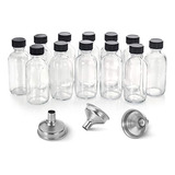 Botellas Pequeñas De Vidrio Transparente 16pzs Con Taps