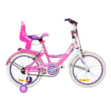 Bicicleta Stark Rodado 16 Dama Flores 6095 Color Rosa