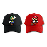 Mario Bros Luigi Pack Gorras Truckers X 2 Deluxe 