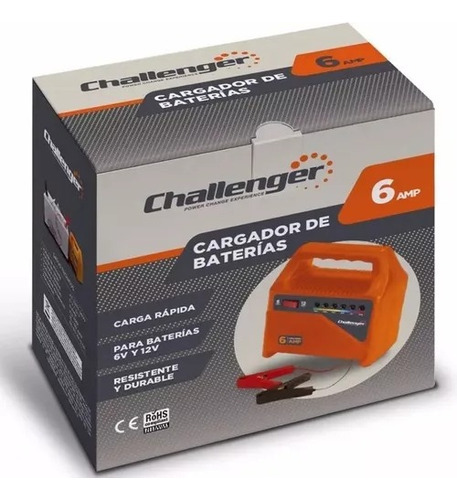Cargador De Batería 12v Y 6v Challenger Carga Rapida 