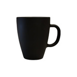 Taza Mug Vidrio Negro O Perla Mate Durax Armonia X1