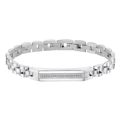Pulsera Lotus Style Hombre Caballero Brazalete Plata Placa Color Plateado Diámetro 10 Cm Largo 20 Cm | Meses sin interés