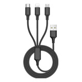 Cable De Carga Múltiple 3 Puntas En 1 Conectado A Usb