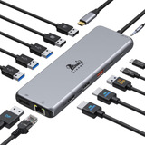 Estación De Acoplamiento Usb C Monitor Dual 13 En 1 Pantalla