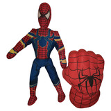 Set De Dos Peluches: Muñeco Y Puño Spiderman Impecables!