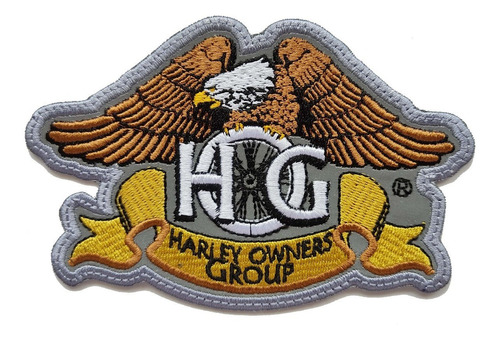 Parche Bordado Hog Harley Owners Group Reflectivo Aguila