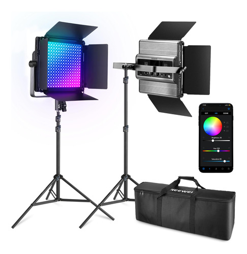 Kit Iluminación Video Led Rgb1200 60w 22000 Lux A 0.5m Cri97