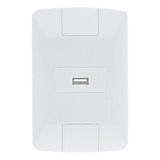 Tomada 1 Usb 1,5a Aria Bivolt Tramontina Espelho 4x2 Branco