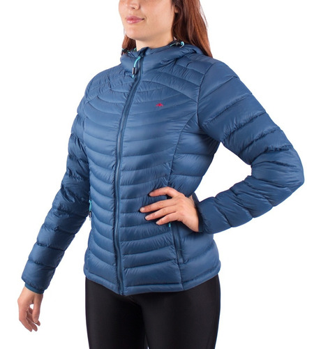 Campera De Pluma De Mujer Shelby Con Capucha Montagne Abrigo