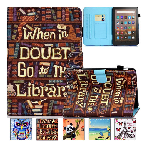 Funda Para Kindle Fire Hd 8 - Biblioteca