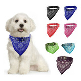 Collar Pañuelo Bandana Mediano Regulable Para Perro Mascotas Color Rojo Tamaño Del Collar M