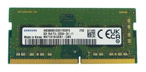 Memoria Notebook 8gb 1rx8 Ddr4 Pc4 3200mhz (novo)