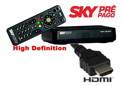 Sky Pré Pago Hd Tv Com Hdmi + Recarga Digital 30 Dias