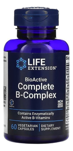 Complejo B Completo Bioactivo 60cp Life Extension Vitamina B Sabor Neutro