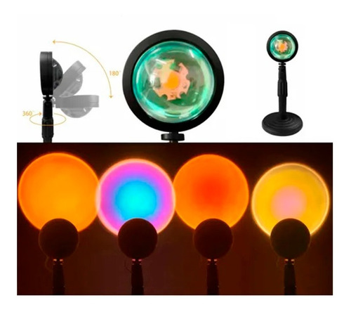 Lámpara Luz Led Proyectora 15 Colores Atardecer Decorativa