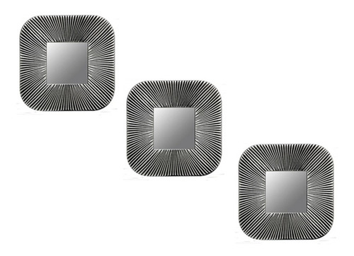 Espejos Set De 3 Espejos Decorativos Modernos  Cuadrados