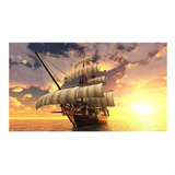 Quadro Decorativo Navio Barco Pirata  80x110