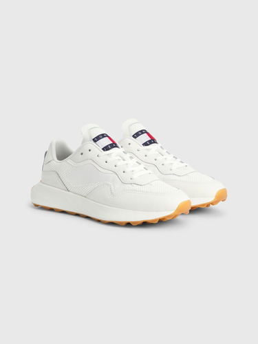 Zapatillas Running Con Texturas Hombre Tommy Hilfiger Blanco