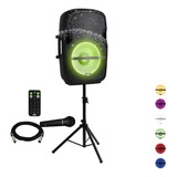 Caixa Ativa Pro Bass 15 Elevate Lp 2000 Watts + Tripé + Mic