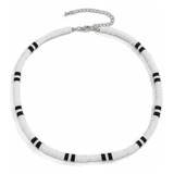 Collar De Arcilla Polimerica, Gargantilla Blanca Unisex