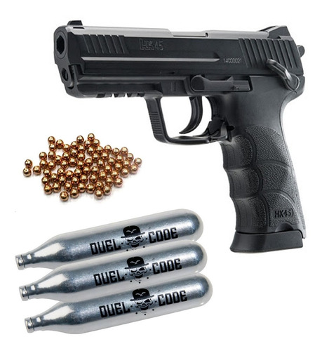 Pistola Co2 Heckler & Koch 4,5 Mm Gas Comprimido Garrafas Ba
