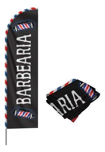 Wind Banner Bandeira Vento Dupla Face 2m Barbearia (tecido)