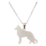 Cadena Collar Perro Pastor Aleman Mujer Niños Plata 925 + Ca