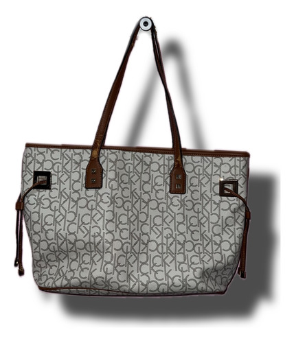 Bolso Calvin Klein Mujer Tote Marrón Cuero Artificial