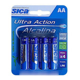 Pilas Aa Alcalinas 1,5v Blister X 4 Sica No Recargable